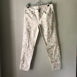 Floral Ankle Jeans
